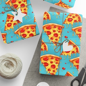 Pizza Wrapping Paper, Pizza Gift Wrap, Pizza Lover, Gift For Him, Pizza Lover Gift, Pizza Gift, Gift For Teen, Pizza Party, Food Lover Gift