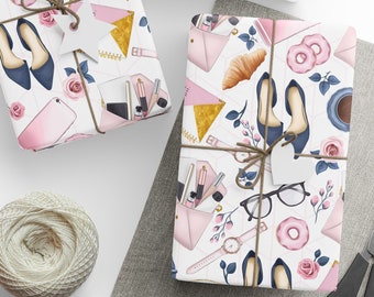 Mother's Day Wrapping Paper, Girly Wrapping Paper, Mom Wrapping Paper, Girl Boss Wrapping Paper, Wrapping Paper For Her, Gift For Her
