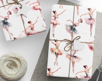 Ballerina Wrapping Paper, Ballerina Gift Wrap, Ballet Wrapping Paper, Ballet Gift, Ballerina Gift, Dancer Gift, Dancing Wrapping Paper