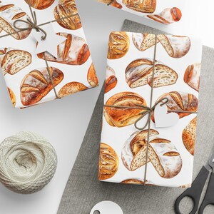 Sourdough Wrapping Paper, Sourdough Gift Wrap, Sourdough Lover, Bread Wrapping Paper, Bread Gift Wrap, Bread Lover, Carb Lover, Gift For Her image 1