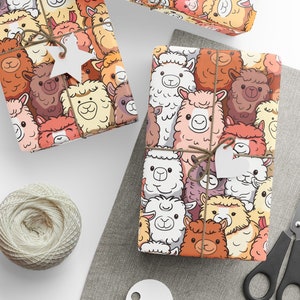 Alpaca Wrapping Paper, Alpaca Gift Wrap, Alpaca Lover, Alpaca Farmer, Love Alpacas, Gift Wrap For Her, Cute Alpaca Gift, Wrapping Paper Roll