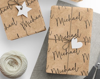Personalized Wrapping Paper, Custom Wrapping Paper, Personalized Gift Wrap, Name On Wrapping Paper, Gift For Her, Gift For Him