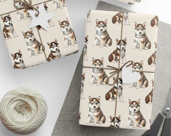 Siberian Husky Wrapping Paper, Siberian Husky Gift Wrap, Siberian Husky Mom, SIberian Husky Lover, Dog Lover, Dog Wrapping Paper, Dog Gift