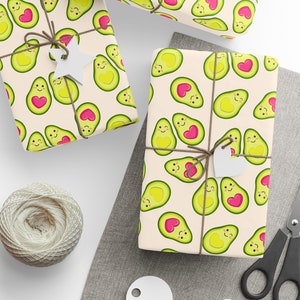 Avocado Wrapping Paper, Love Avocado Gift Wrap, Cute Avocado Wrapping Paper, You Guac My World, Ava Nice Day, Anniversary Wrapping Paper