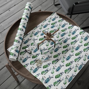 Golf Wrapping Paper, Golf Gift Wrap, Gift For Him, Father's Day, Golf Lover, Gift For Her, Golf Bag, Golfer Wrapping Paper, Golfer Gift image 3
