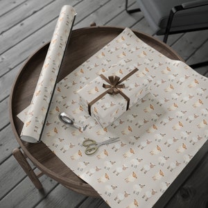 Papel de regalo de cordero bohemio, regalo de baby shower, regalo de bebé niño, regalo de niña, bebé bohemio, regalo para bebé, papel de regalo de cordero, papel de regalo de cordero imagen 4