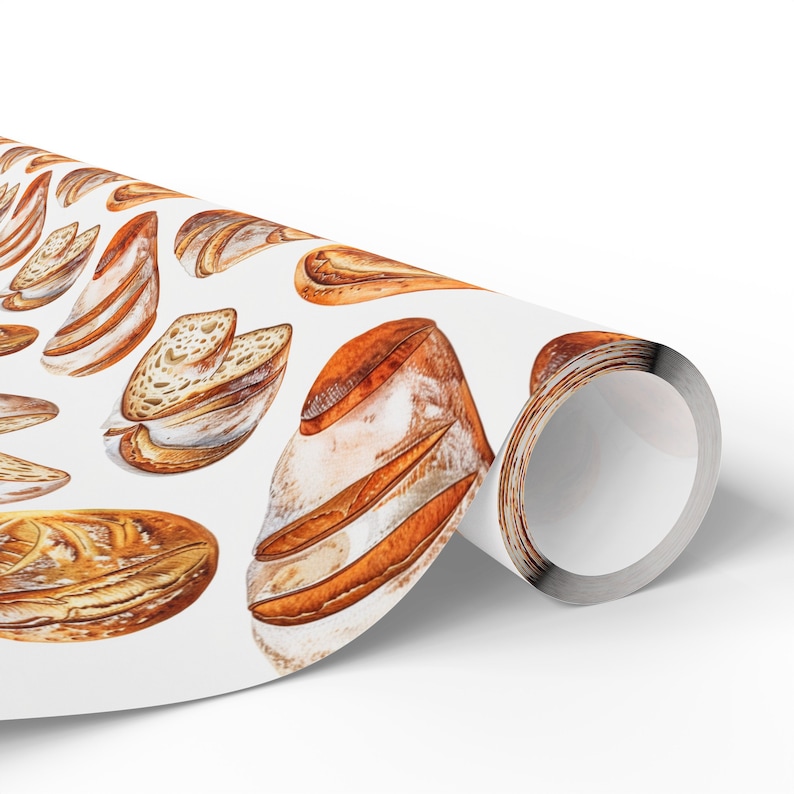 Sourdough Wrapping Paper, Sourdough Gift Wrap, Sourdough Lover, Bread Wrapping Paper, Bread Gift Wrap, Bread Lover, Carb Lover, Gift For Her image 4
