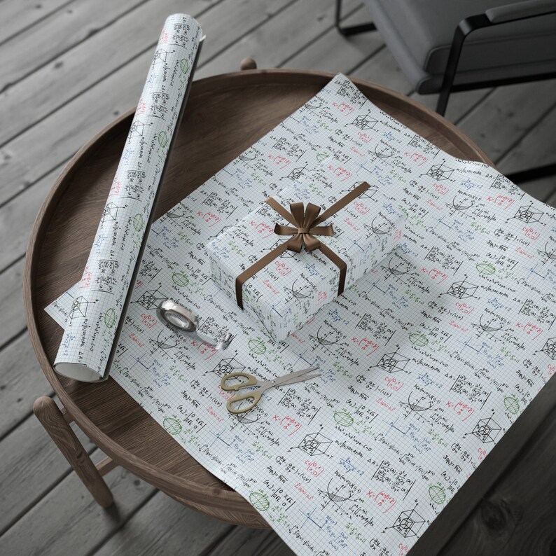 Math Wrapping Paper, Math Teacher Gift Wrap, Math Whiz, Math Genius ...
