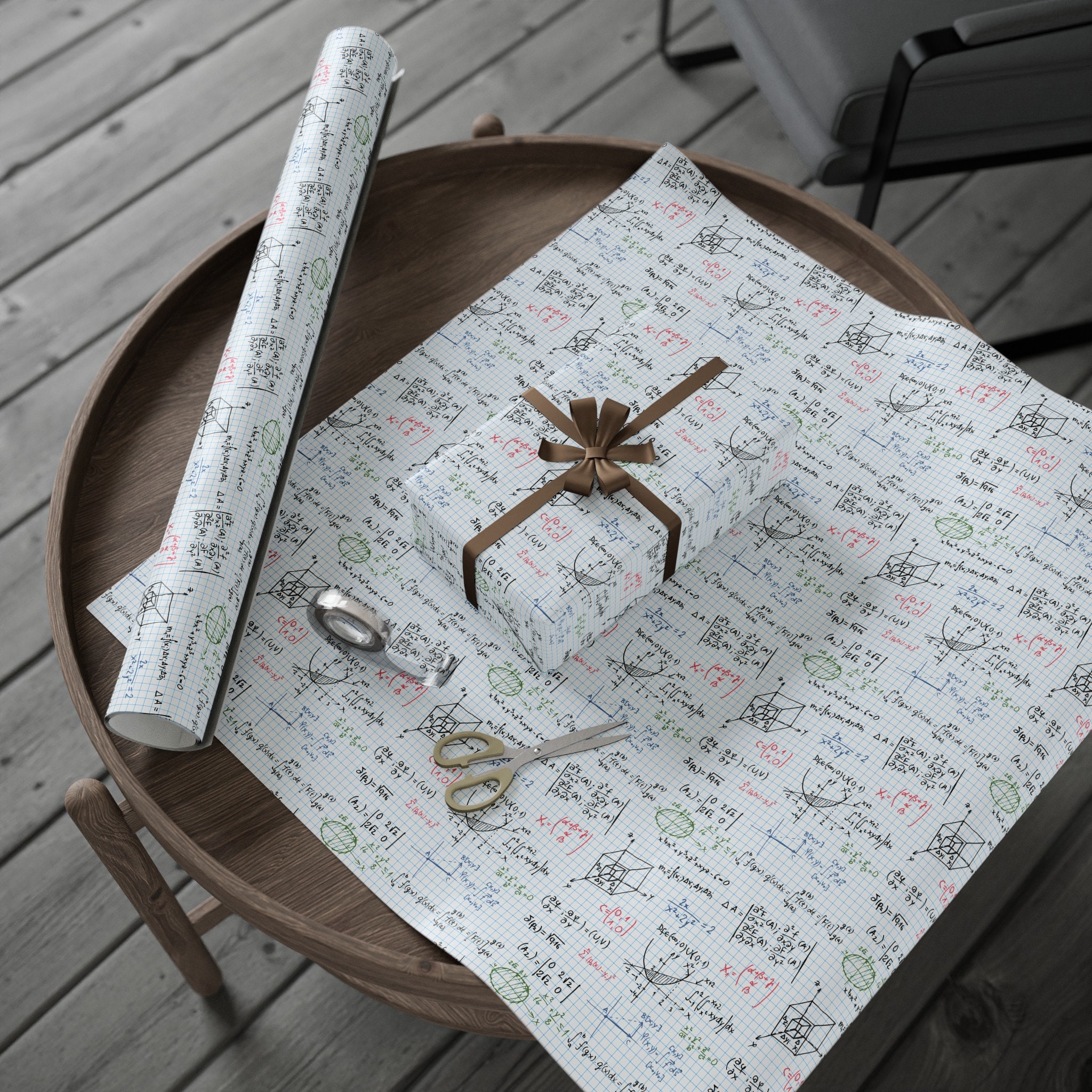 Gift Wrapping Math Math Wrapping Paper, Math Teacher Gift Wrap, Math Whiz, Math Genius ...