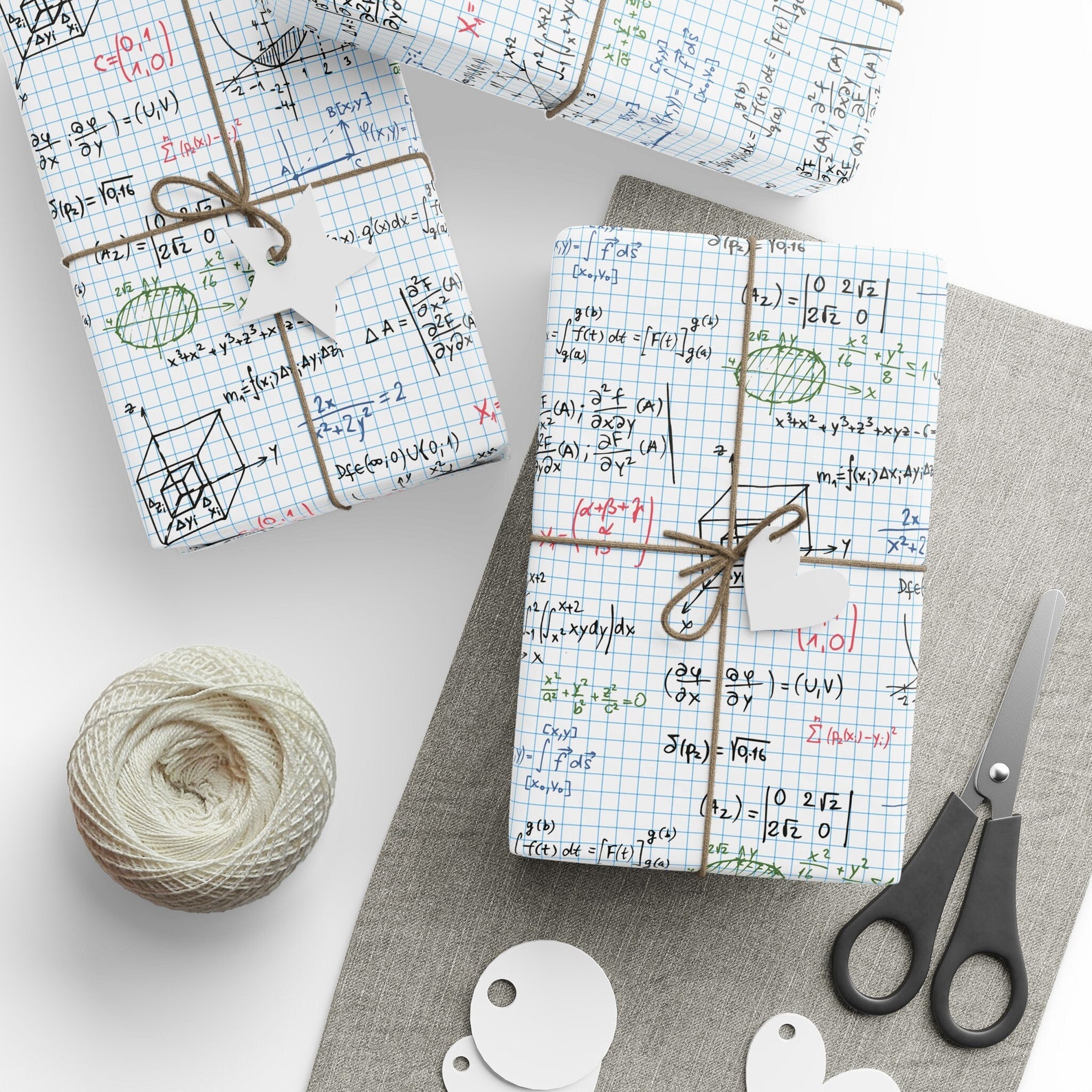Homemade Math Wraps Math Wrapping Paper, Math Teacher Gift Wrap, Math Whiz, Math Genius ...