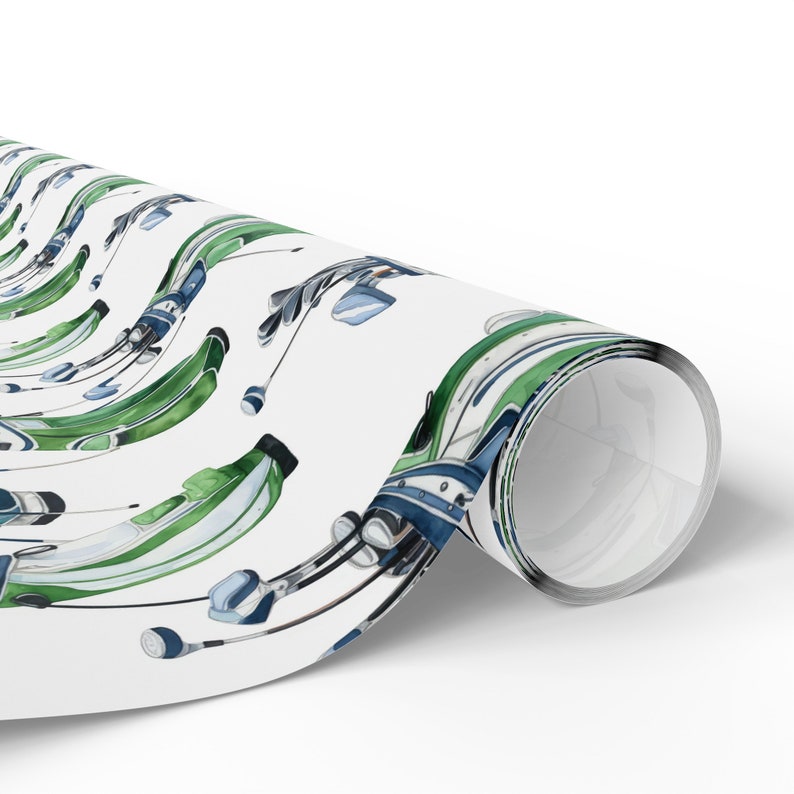 Golf Wrapping Paper, Golf Gift Wrap, Gift For Him, Father's Day, Golf Lover, Gift For Her, Golf Bag, Golfer Wrapping Paper, Golfer Gift image 4