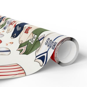 Papel de regalo para camisetas de béisbol, papel de regalo de béisbol, papel de regalo de béisbol, béisbol vintage, amante del béisbol, regalo de béisbol para papá imagen 5