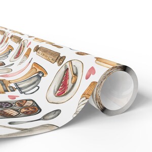 Inpakpapier voor bakken, Baker inpakpapier, Love Baking, Love To Bak, cadeau voor haar, Baker cadeaupapier, Baker cadeau, cadeau voor haar, cadeau voor haar, bakcadeau afbeelding 4