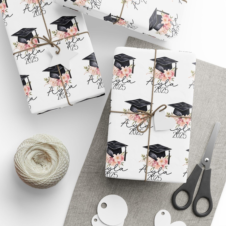 Personalized Graduation Wrapping Paper, Custom Graduation Wrapping Paper, 2026 Grad, Grad 2026 Gift Wrap, Grad Wrapping Paper, Senior 2026 image 1