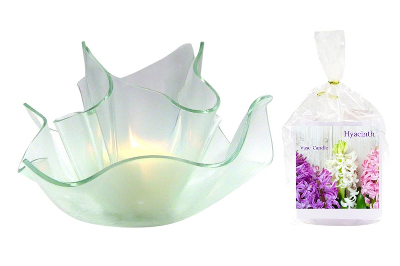 Hyacinth Vase Candle Set  2 Candle Refills  Clear Satin image 0