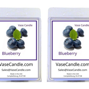 Blueberry Vase Candle Melts - Freshly harvested blueberries bursting with aroma. | Fresh Made to Order | 2 Packages of 2.8 oz Melts/Tarts