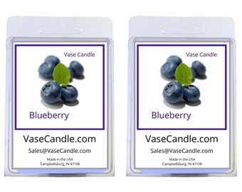 Blueberry Vase Candle Melts - Freshly harvested blueberries bursting with aroma. | Fresh Made to Order | 2 Packages of 2.8 oz Melts/Tarts