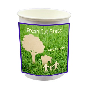 Fresh Cut Grass Vase Candle Refills - The wonderful fresh aroma of freshly cut green grass. | 50 Hour Burn Time | Fresh Made to Order