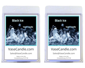 Black Ice Vase Candle Melts - A masculine musky fragrance with notes of mint.  | Fresh Made to Order | 2 Packages of 2.8 oz Melts/Tarts