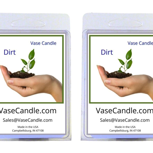 Dirt Vase Candle Melts - Smells like Muddy Dirt | Fresh Made to Order | 2 Packages of 2.8 oz Melts/Tarts