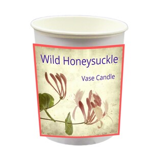Wild Honeysuckle Vase Candle Refills - A soft floral honeysuckle blend | 50 Hour Burn Time | Fresh Made to Order