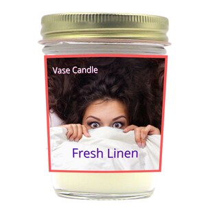 Fresh Linen Vase Candle Jars - An airy scent of fresh and clean. | 50 Hour Burn Time | Fresh Made to Order | Vase Size