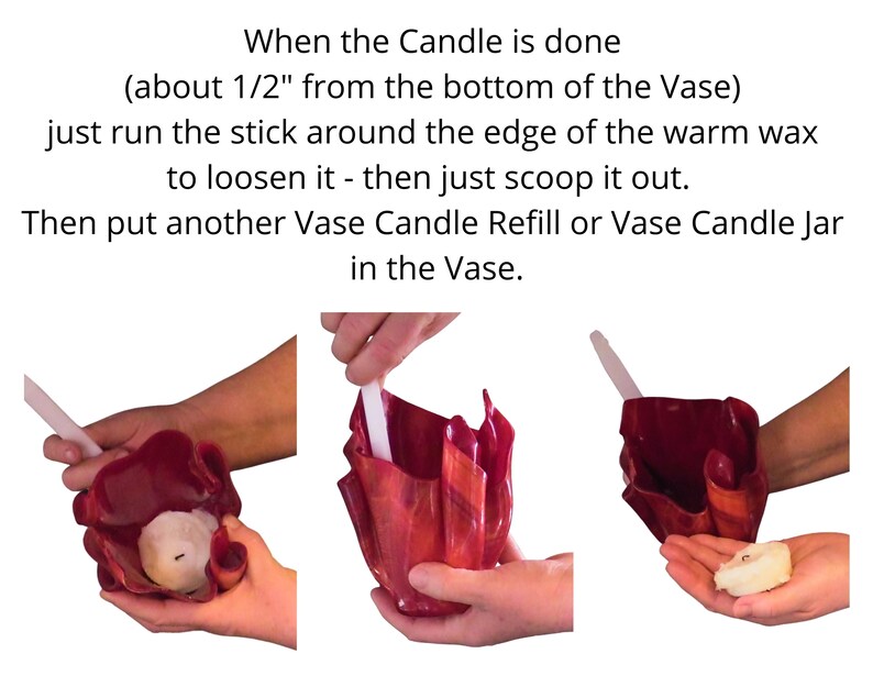 50 Hour Burn Self-trimming Wick Color Free SoyParaffin Blend Paper Core Poured to Order Peanut Butter Cookie Vase Candle Refill