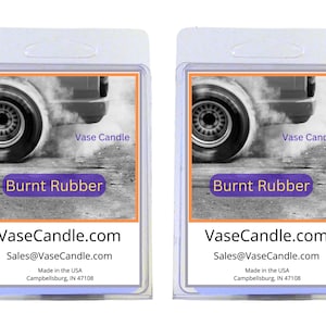 Burnt Rubber Vase Candle Melts - Smell of burnt rubber, motor oil, and racing fuel | Fresh Made to Order | 2 Packages of 2.8 oz Melts/Tarts
