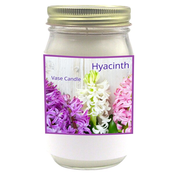 Hyacinth Vase Candle Large Jars - A floral aroma of fresh hyacinth flowers.  | Vase Candle by Fragrance