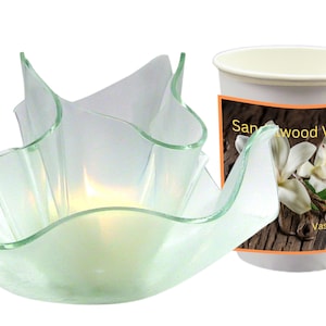 Sandalwood Vanilla Clear Vase Candle Set - Blend of Sandalwood and Vanilla | 100 Hour Burn Time | Fresh Made to Order