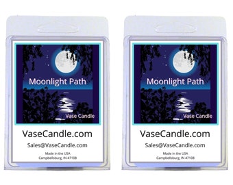 Moonlight Path Vase Candle Melts - Blend of Summer Flowers | Fresh Made to Order | 2 Packages of 2.8 oz Melts/Tarts