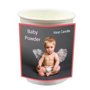 Baby Powder Vase Candle Refills - The soft and delicate scent of baby powder. | 50 Hour Burn Time | Fresh Made to Order