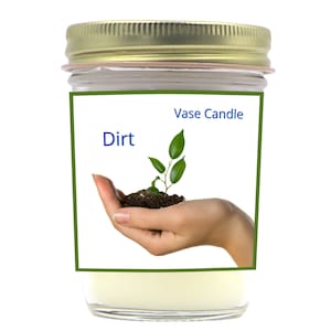 Dirt Vase Candle Jars - Smells like Muddy Dirt. | 50 Hour Burn Time | Fresh Made to Order | Vase Size