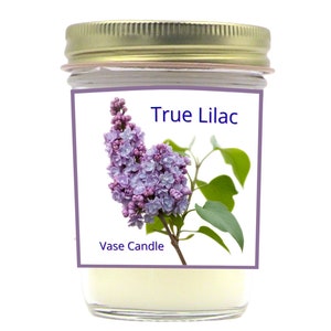True Lilac Vase Candle Jars - Smells like a Lilac Flower.  | 50 Hour Burn Time | Fresh Made to Order | Vase Size