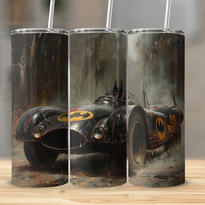 Batmobile 20 Unzen Skinny Tumbler PNG Sublimationsentwurf | Gerader und konischer Digital Download