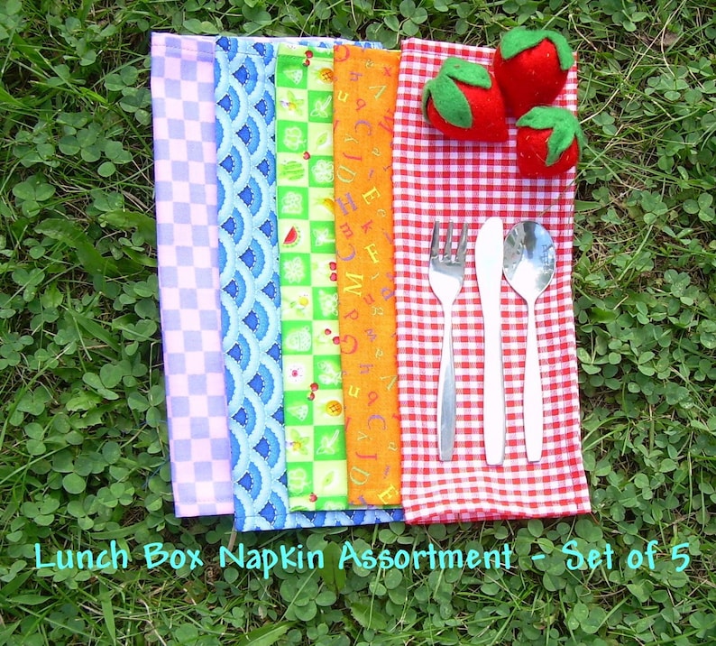 Cloth Napkins Kids Lunch Napkins Kids Lunch Box Napkins Etsy