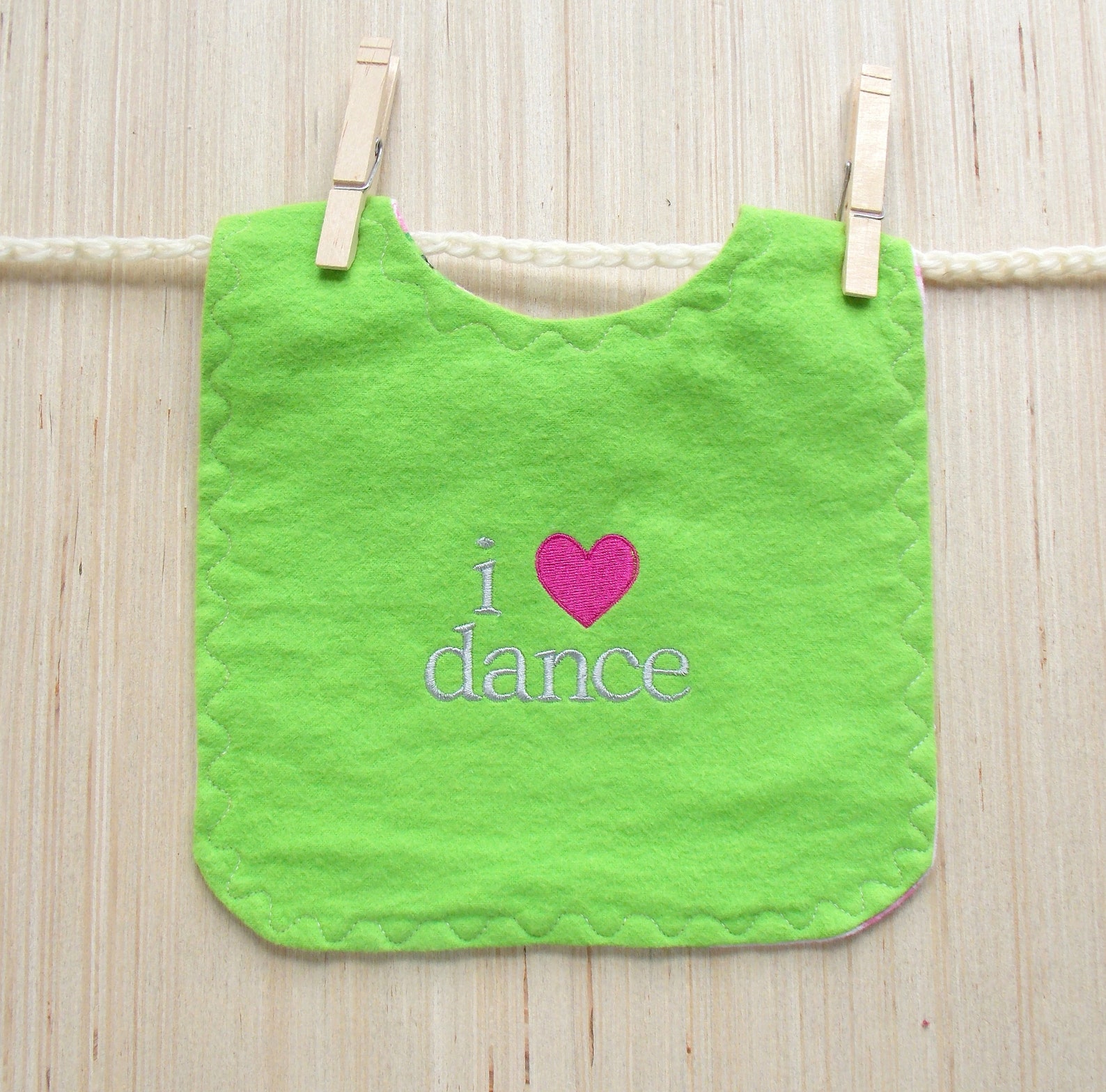 i love dance baby bib - ballet baby bib - dance baby bib - ballet dancer baby gift - ballerina baby bib - dance teacher baby gif