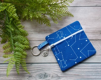 Constellation Ear Bud Case - Astrology Gifts - Constellation Gifts - Constellation Key Chain - Star Gazer Gifts -  Astrology Key Chain - Fob