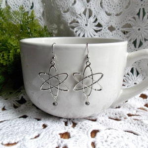 Atom Earring - Science Earrings - Science Earrings - STEMinist Earring - Science Jewelry - STEM Earrings - Science Chemistry Teacher Gift