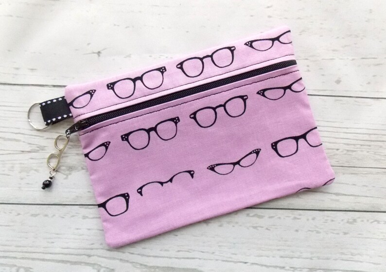 Eyeglass Clutch Purse Nerd Glasses Cosmetic Bag Glasses Etsy