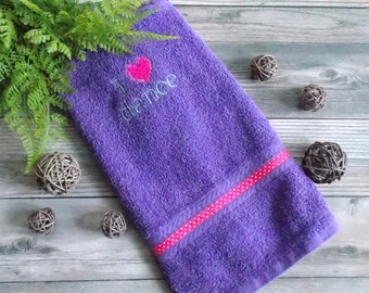 I Love Dance Hand Towel - Dancer Bath Decor - Ballet Dance Towel - Dance Hand Towel - Ballet Dancer Gift - Ballet Recital Gift - Dance Towel