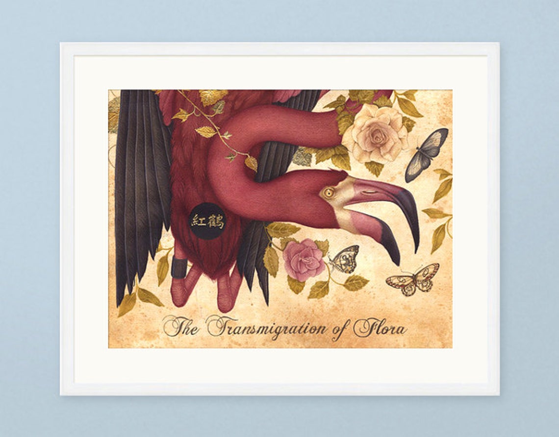 De transmigratie van Flora  Limited Edition Print  roze image 0