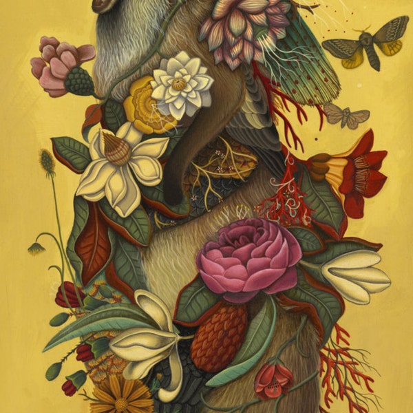 Fox Art Print - high quality giclee art - Natural history illustration - nature art