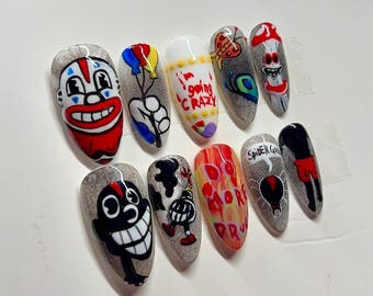 ADELINE | Reusable Press on Nails | Hand Painted Salon