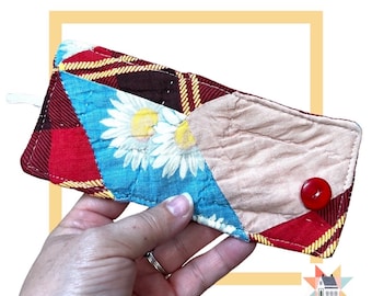 Vintage Quilt Card Slot Wallet