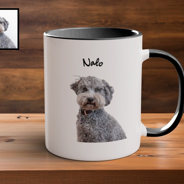 Personalisierte Haustiertasse mit Haustierfoto + Name, Individuelle Hundetasse,Hundekaffeetasse für Hundepapa, Katzentasse für Mama Geschenk