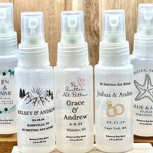 Personalized Bug Spray Favors: All Natural, Wedding & Party (2 oz)