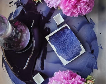 Vegane Aquarellfarbe Nyx -handgemachte Wasserfarbe | Künstlerbedarf | handmade Aquarell | natürliche Wasserfarbe aus Hamburg |