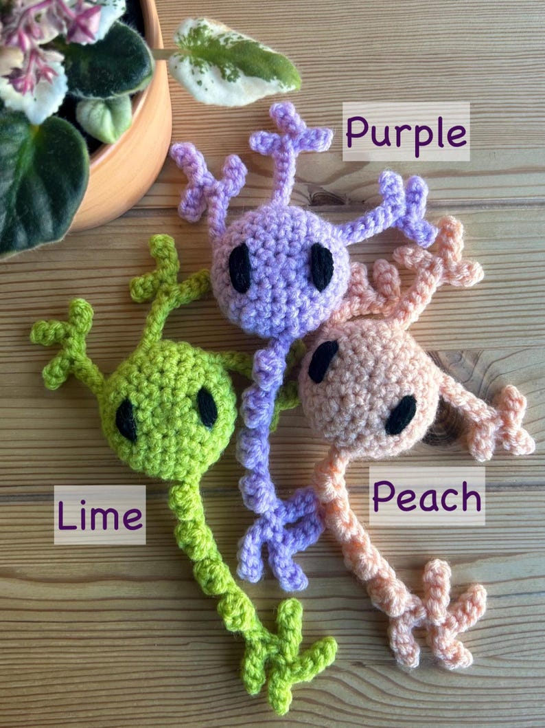 Neuron Plushie | Handmade Crochet Amigurumi | Brain Cell Keychain ...