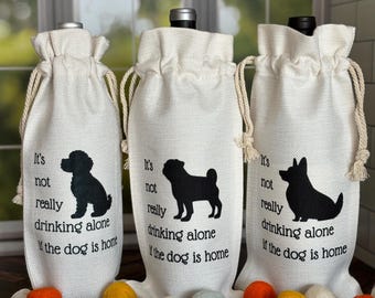 Funny Dog Breed Wine Bag – Gift for Dog Lovers